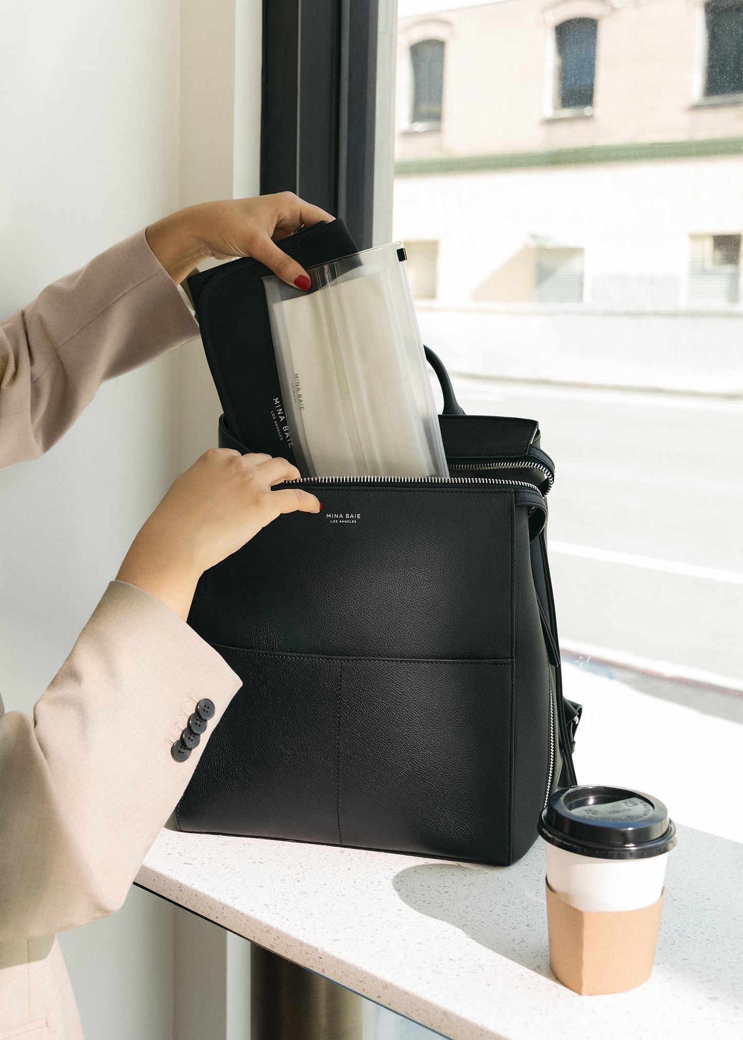 Harper Midi Backpack (Leather)