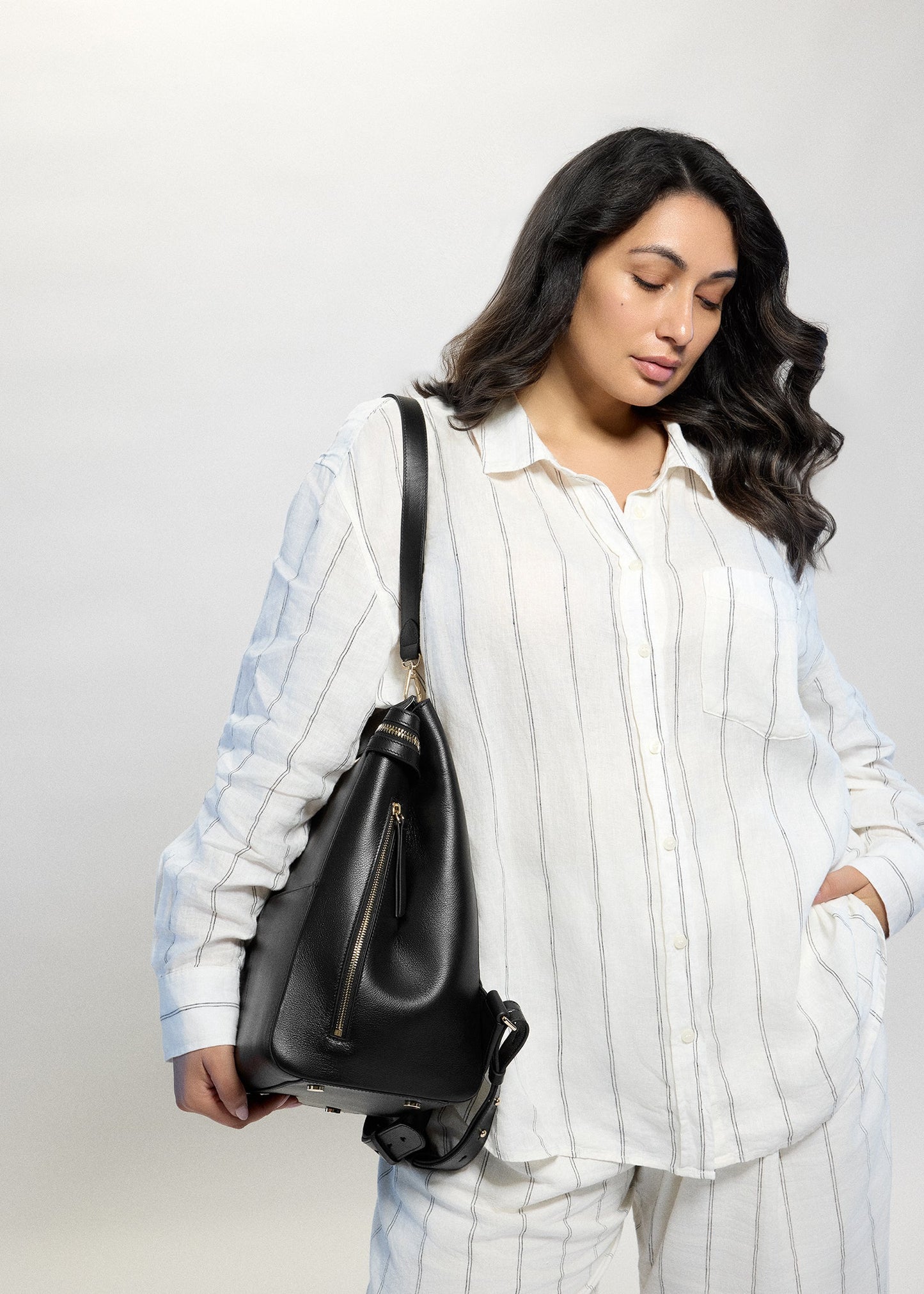 Harper Midi Backpack (Leather)