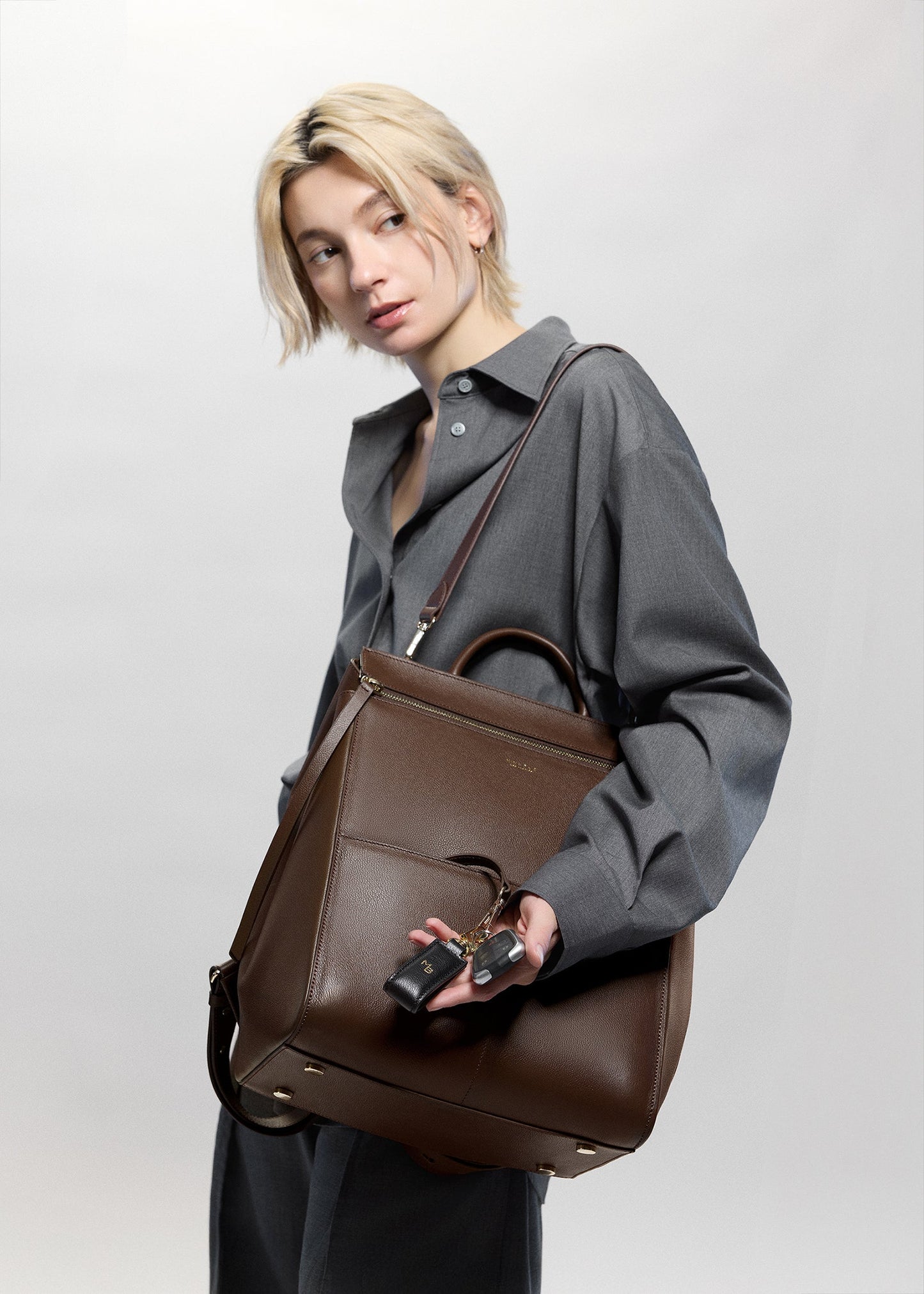 Harper Midi Backpack (Leather)